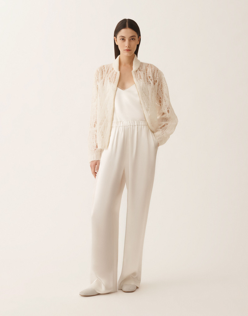 FABIANA FILIPPI Trevi pants in aqua satin outlook