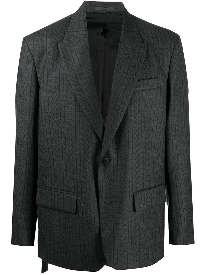 VLTN 인쇄 단 하나 breasted blazer 1
