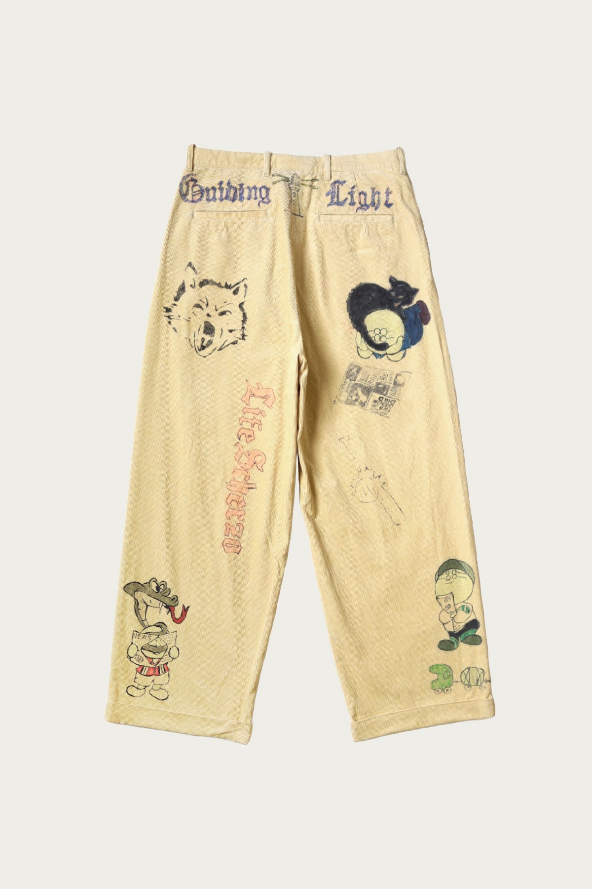 14W Corduroy IVY Pants (Memorial Paint Model) - Light Yellow - 2