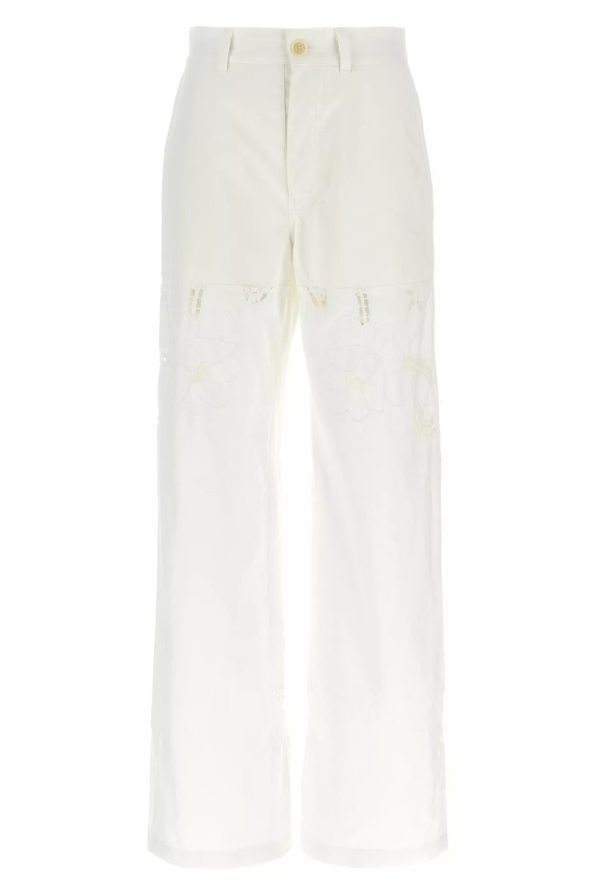 Cut-out embroidery pants - 6