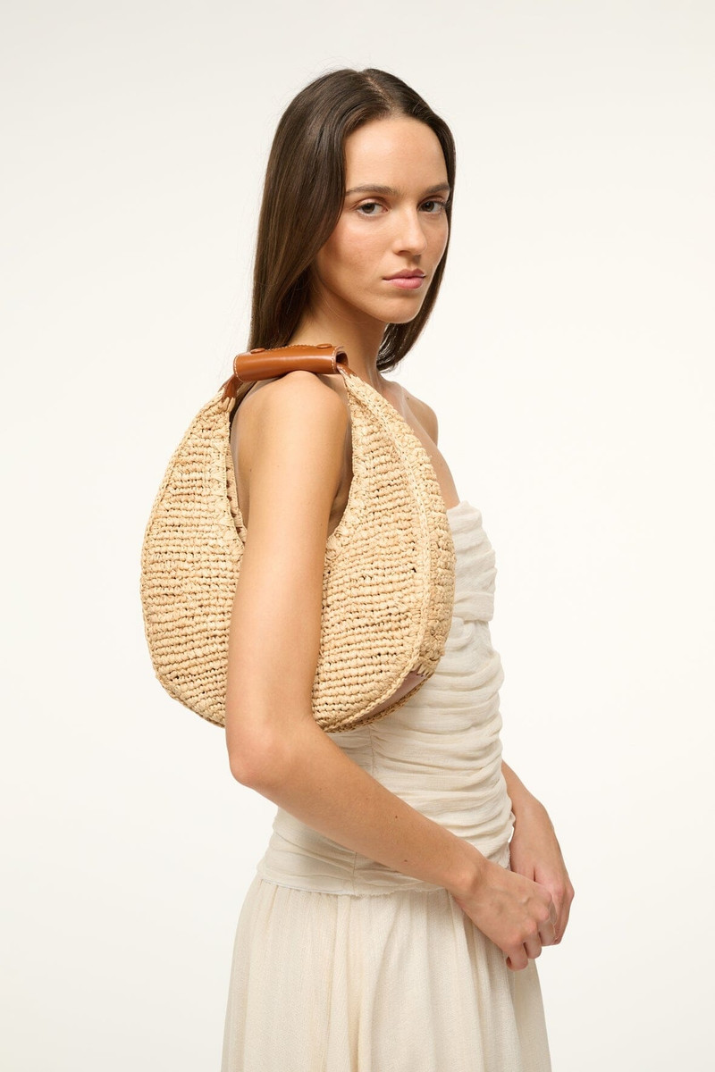 STAUD STAUD MOON RAFFIA BAG NATURAL TAN outlook