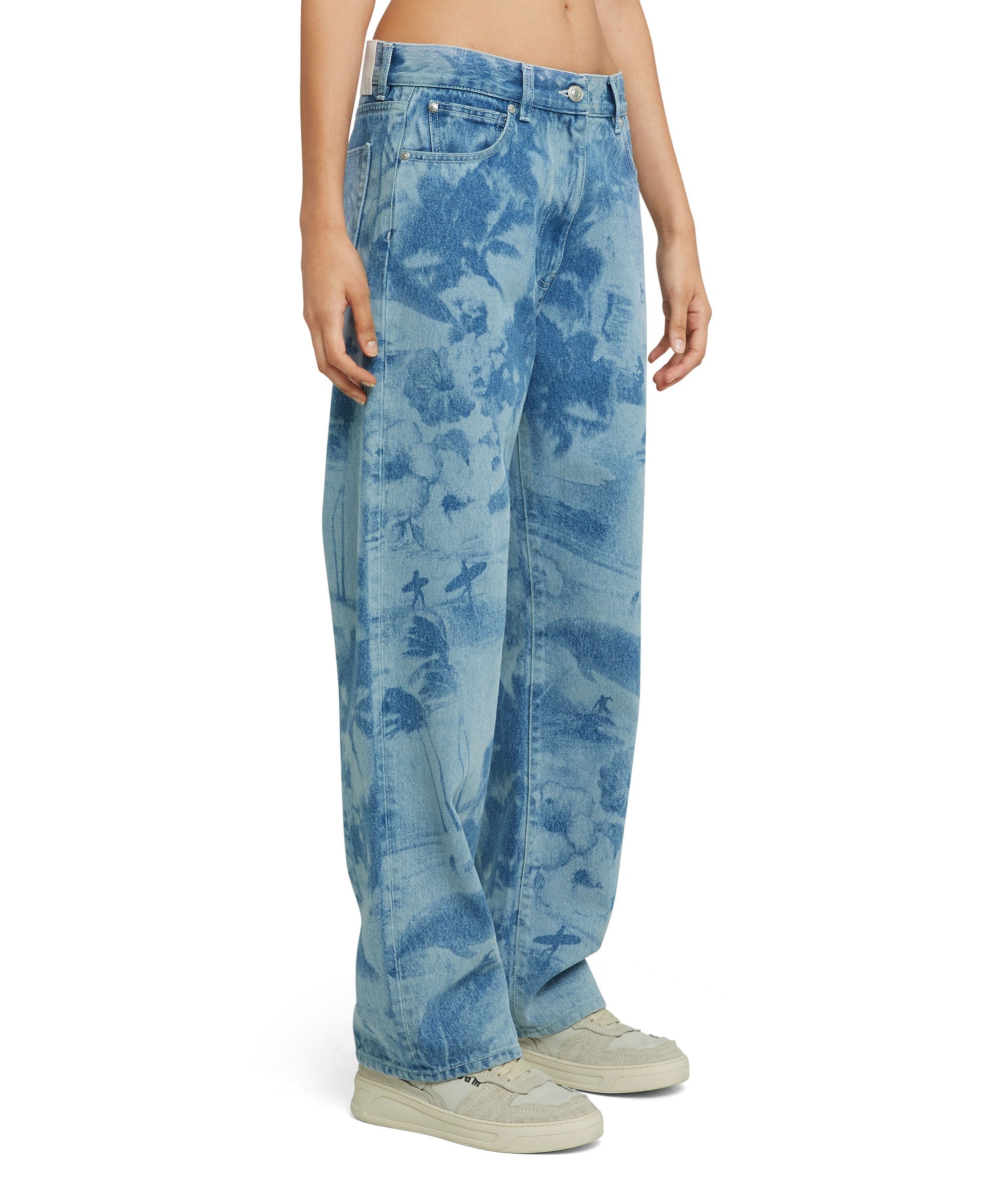 Jeans with straight legs and "surfer" laser processing - 4