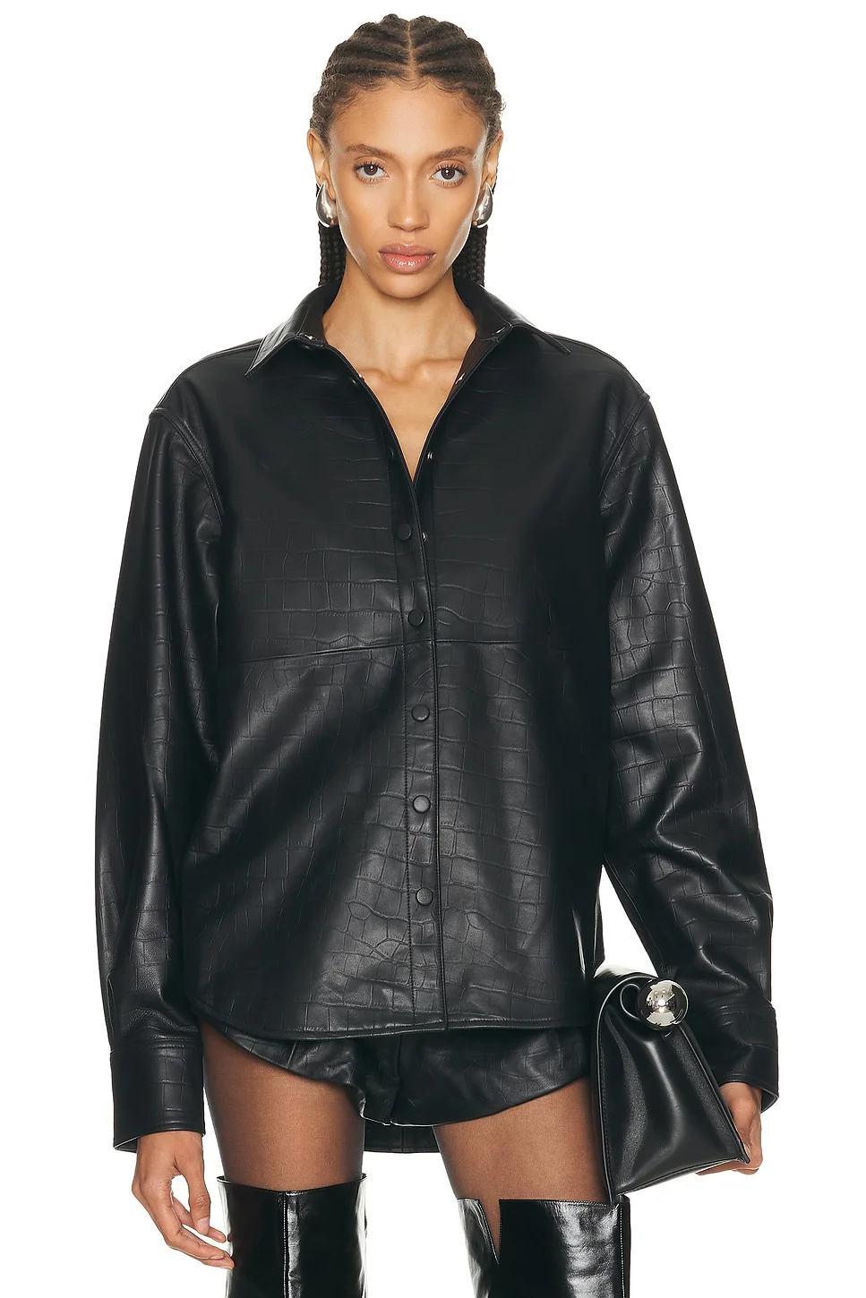 Leather Croc Shirt - 1