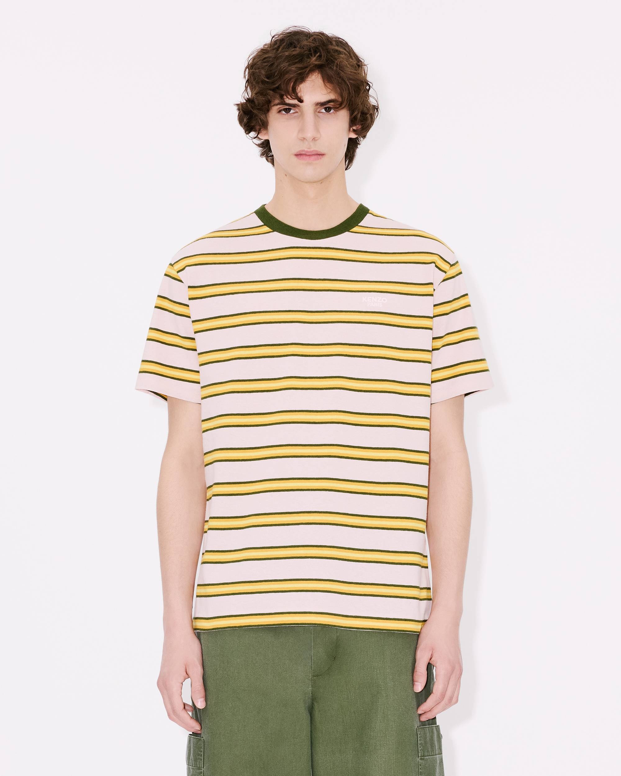'KENZO Coast Lines' embroidered T-shirt in cotton linen - 3