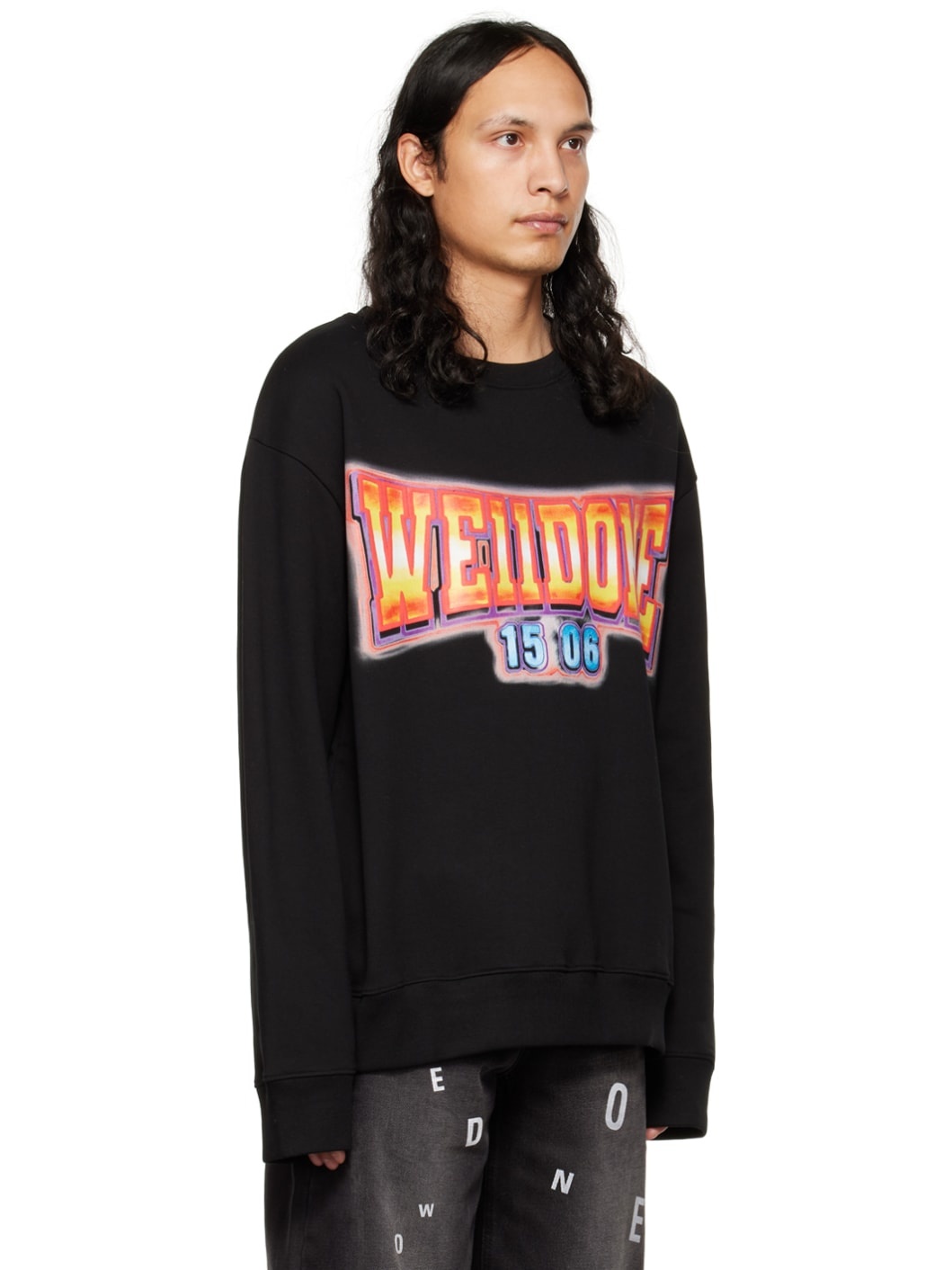 Black Print Sweatshirt - 2