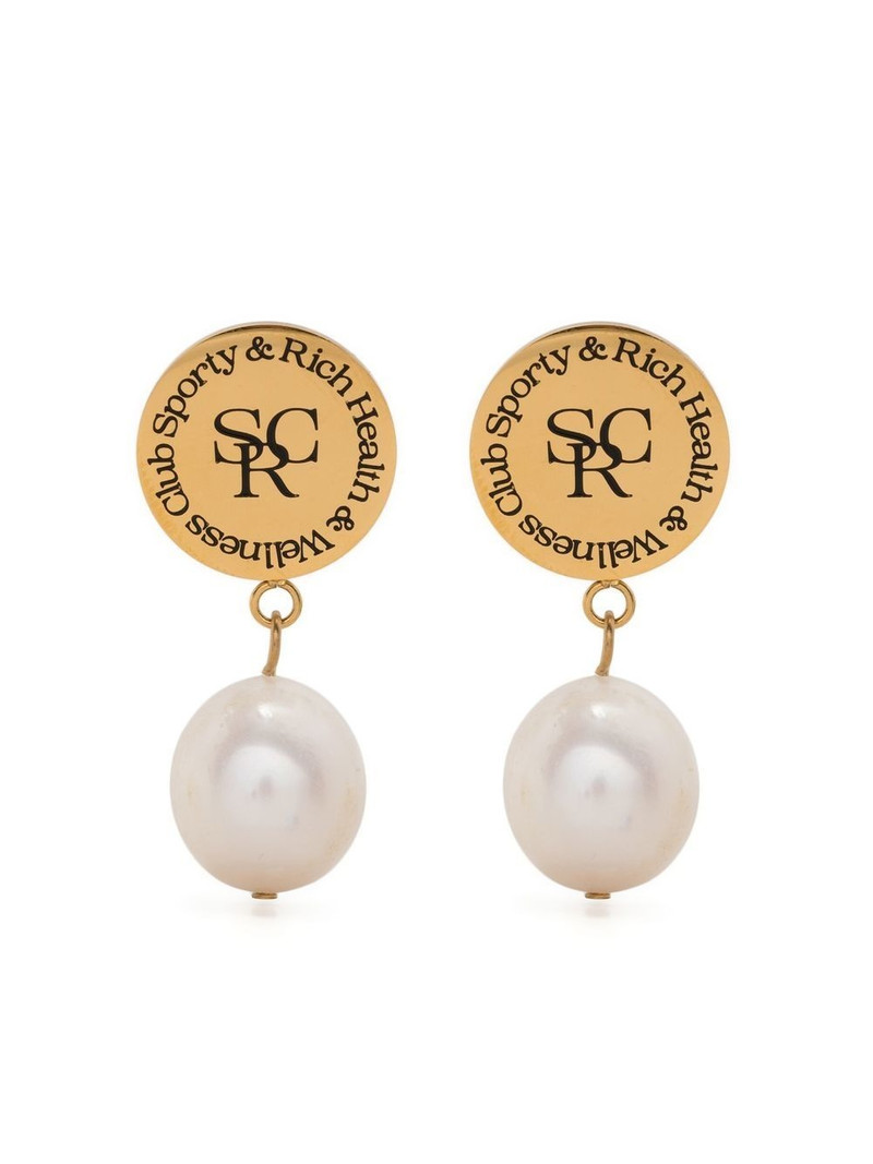 logo-button pearl-drop earrings 1