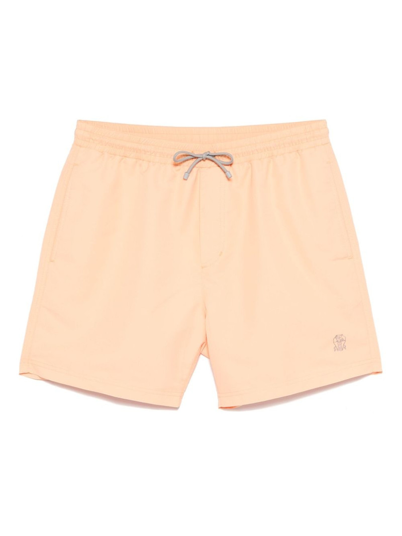 logo-embroidered swim shorts 1