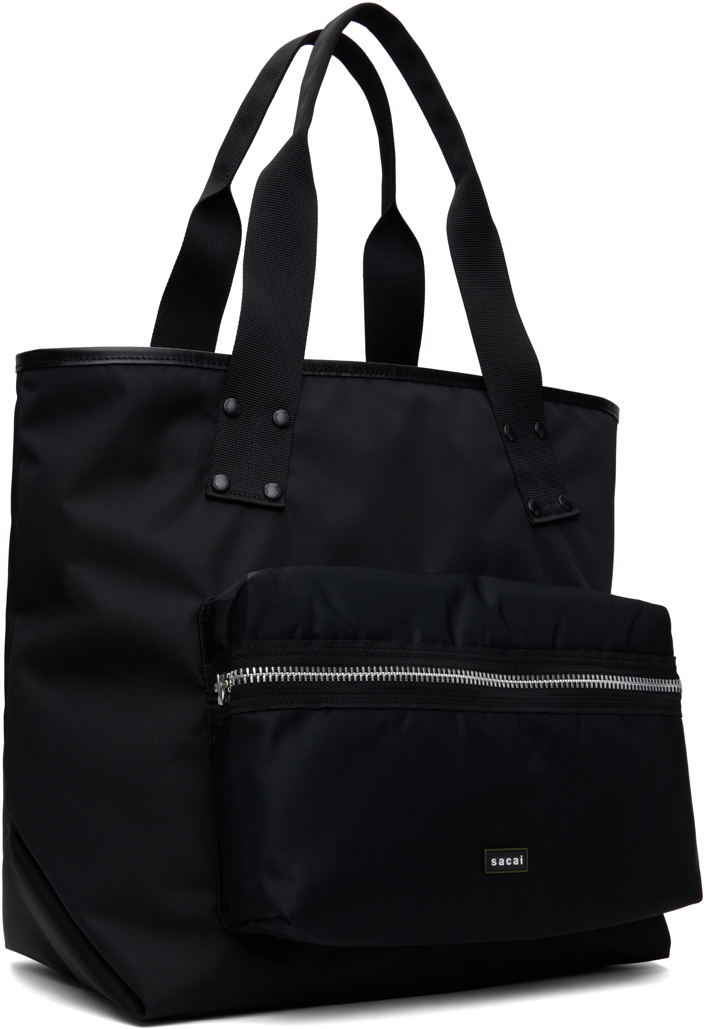 sacai Black Pocket Large Tote | REVERSIBLE