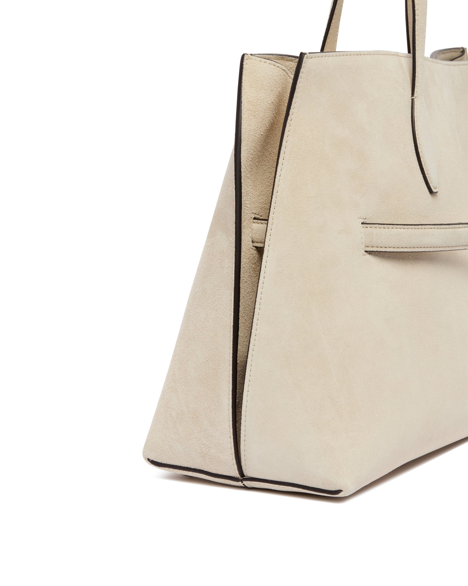 White Suede Lounge Tote - 5