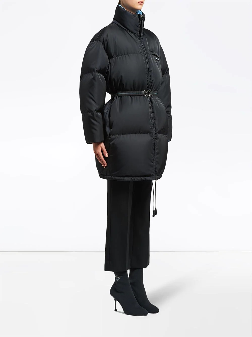 gabardine puffer jacket - 3