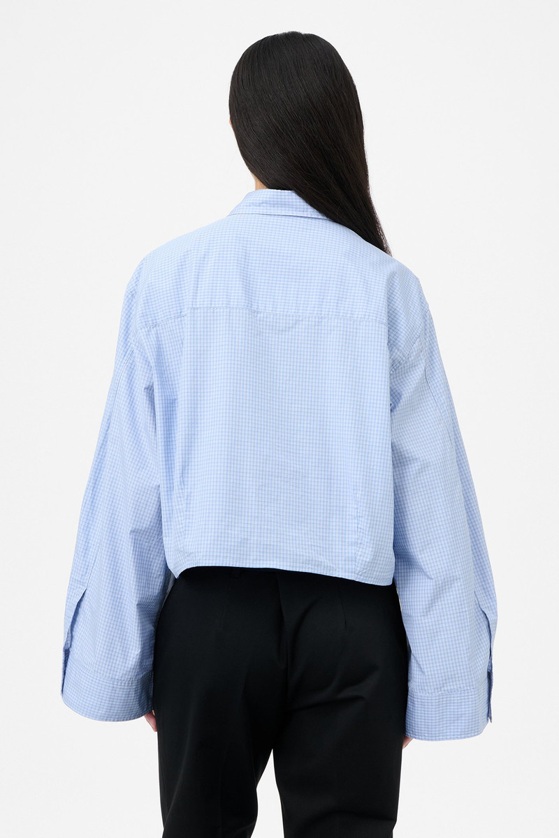 Balloon Shirt Micro Chip Check Super Poplin 5
