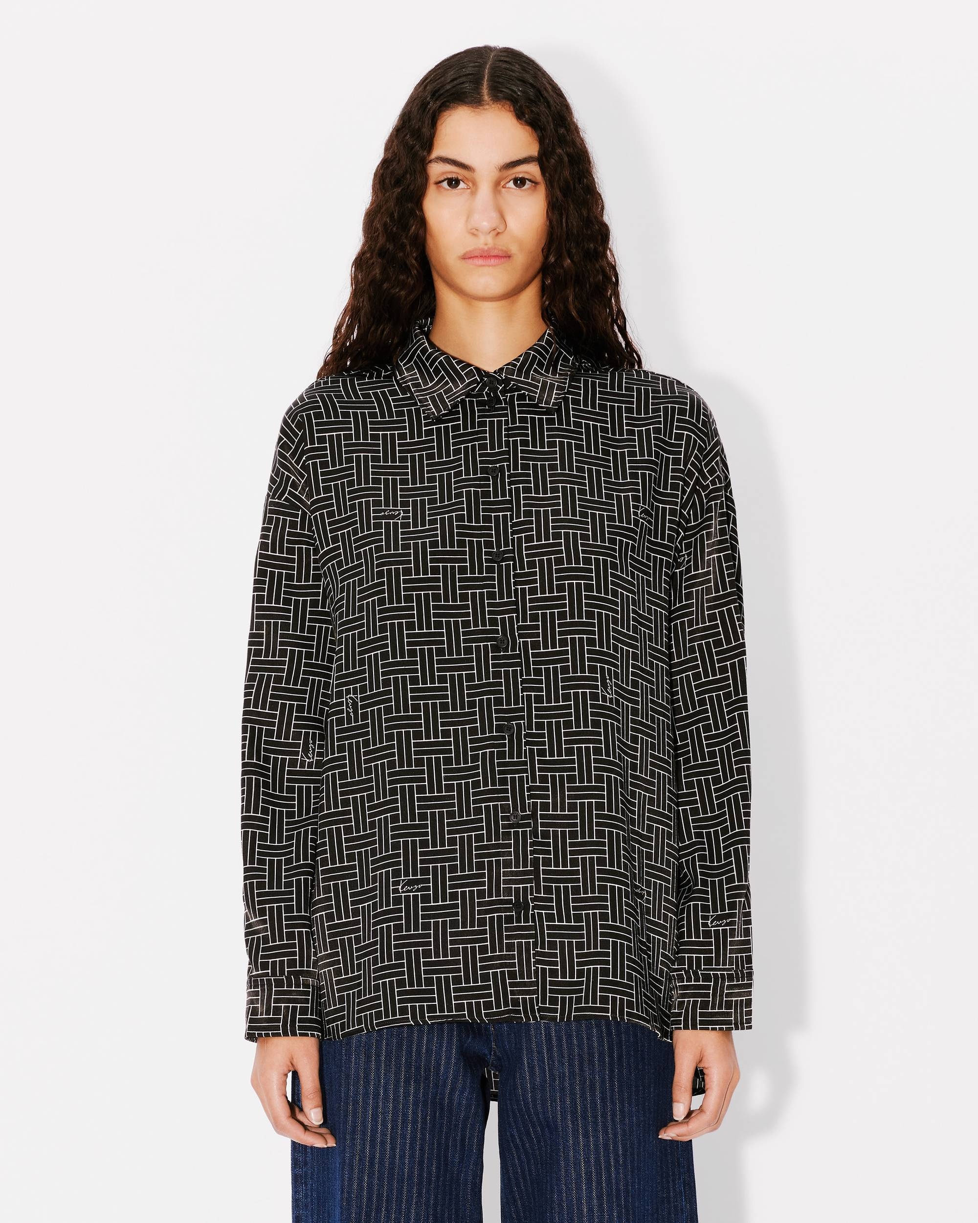 'KENZO Weave' dropped shoulders shirt - 3