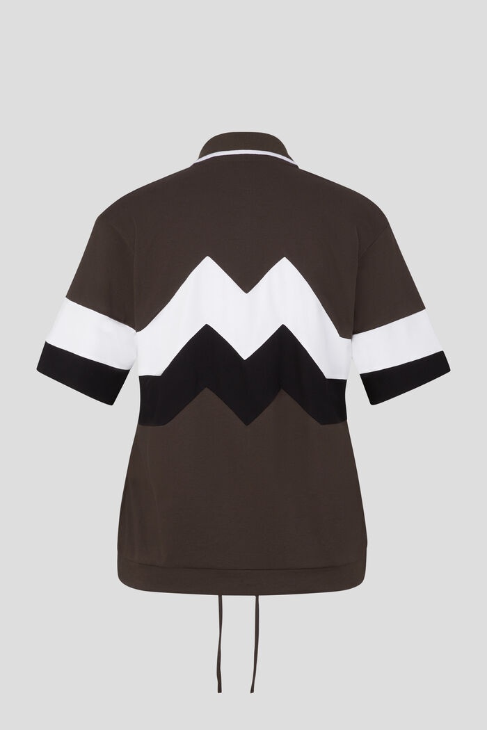 Anabel Polo shirt in Brown/Black/White - 5