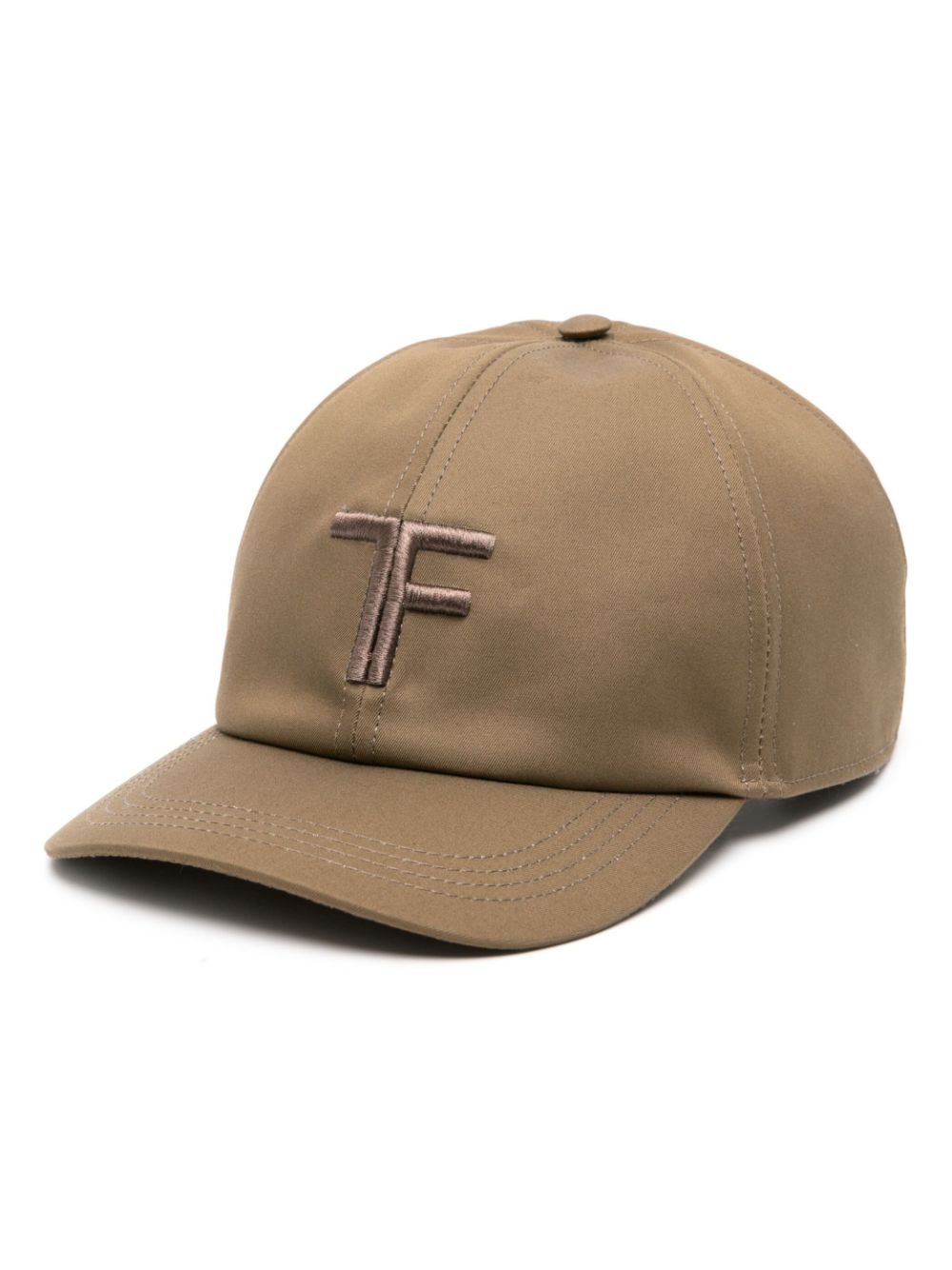 logo-embroidered cotton cap - 1