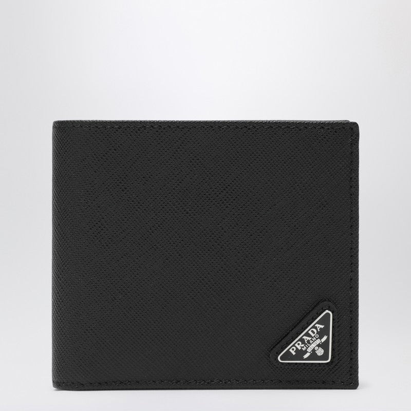 Prada Black Saffiano Horizontal Wallet Men - 1