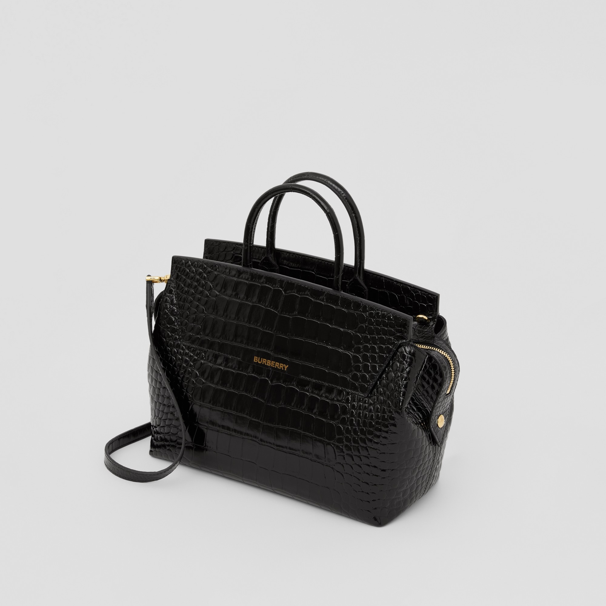 Embossed Leather Medium Catherine Bag - 4