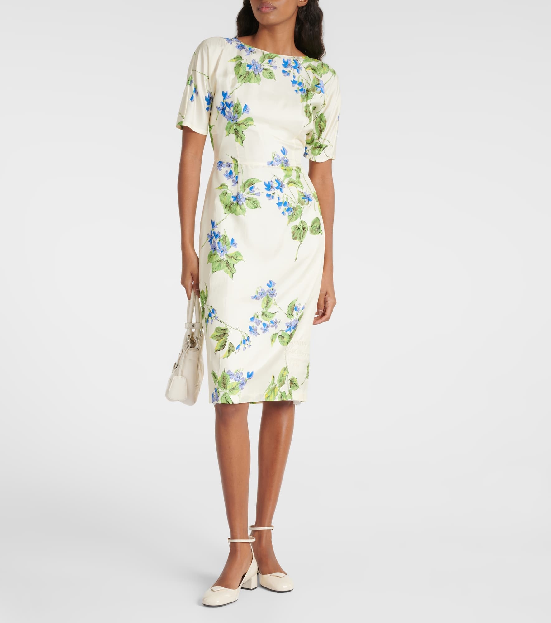 Silk-blend midi dress - 2
