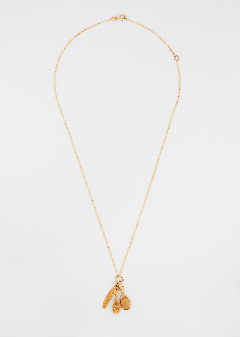 Paul Smith 'Gold Glorious Gold' Hairbrush, Mirror & Comb Necklace by Baroque Rocks outlook