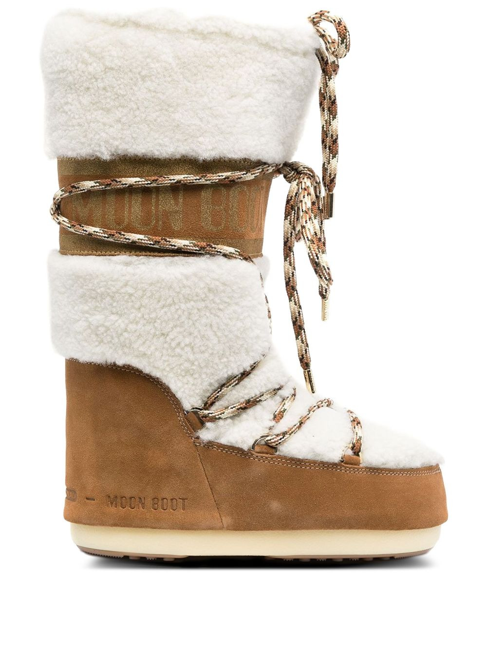 40mm lace-up shearling boots - 1