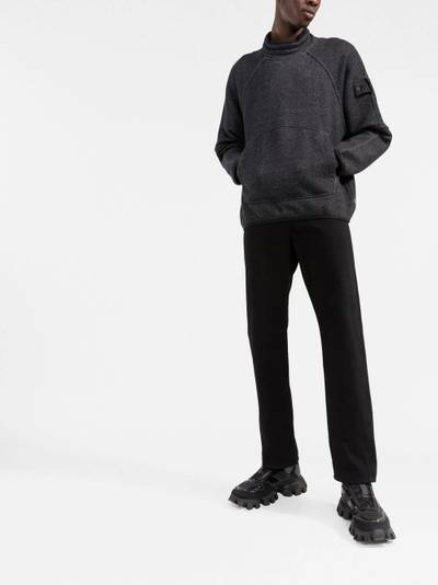 Stone Island Shadow Project Compass-patch funnel-neck sweatshirt outlook