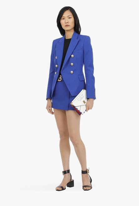 “Gitane” blue cotton blazer with double-breasted gold-tone buttoned closure - 2