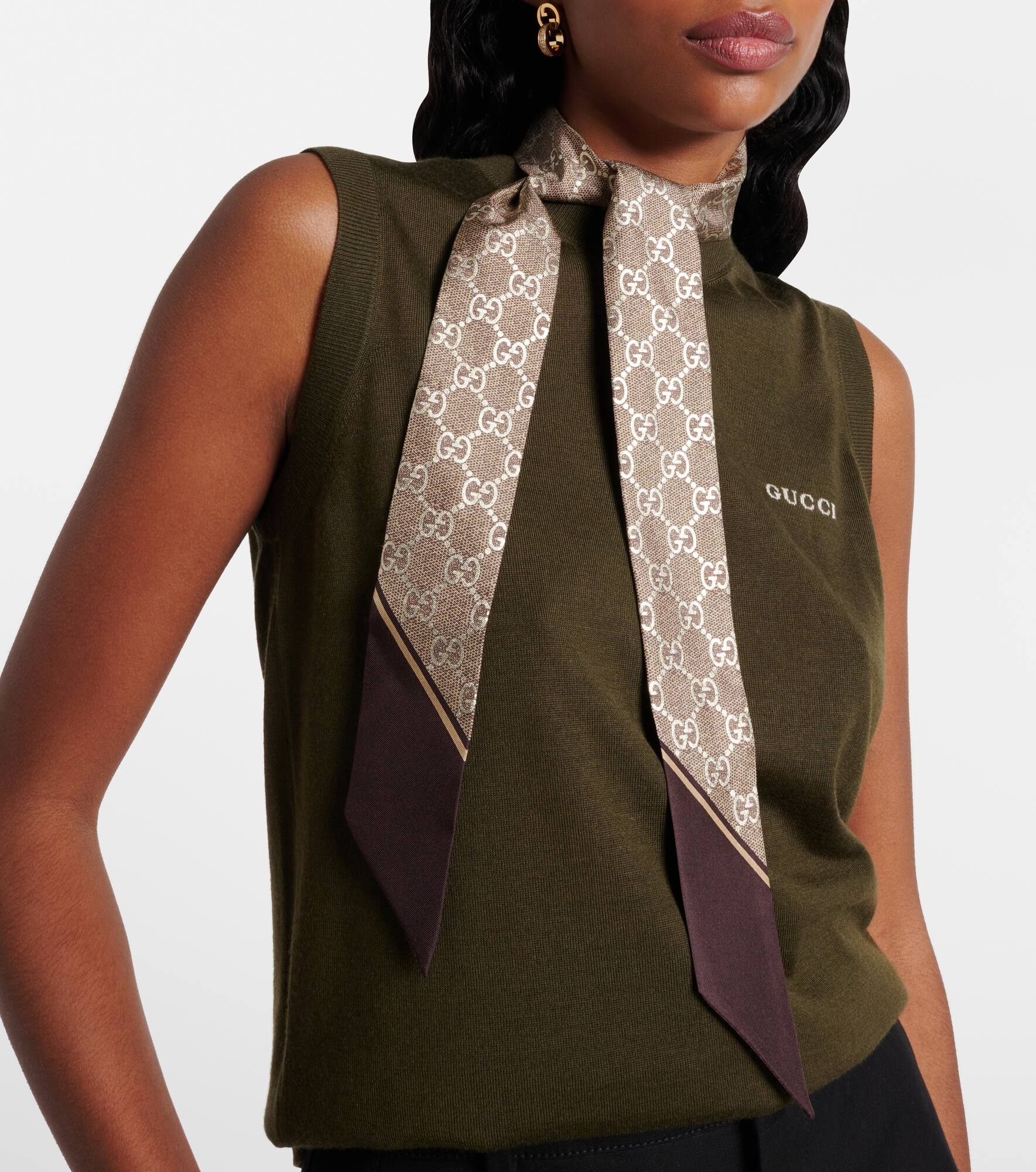 GG silk scarf - 2