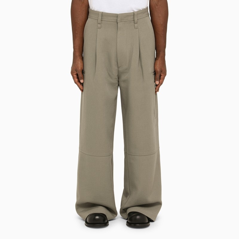 Taupe wool trousers - 1