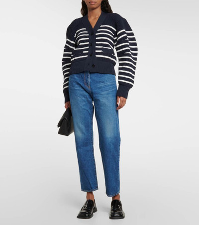 sacai Belted high-rise straight jeans outlook