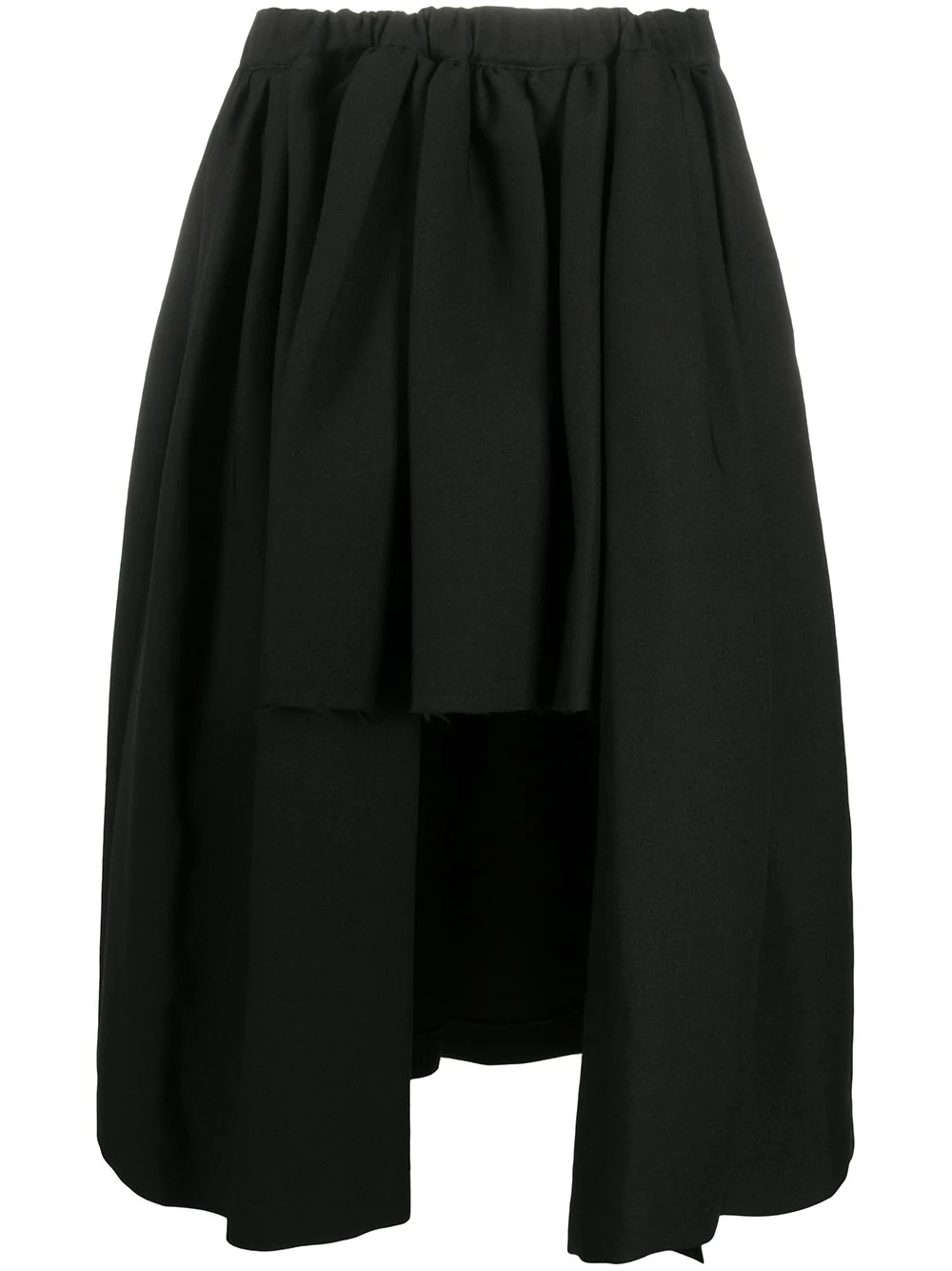 pleated high-low skirt  - 1