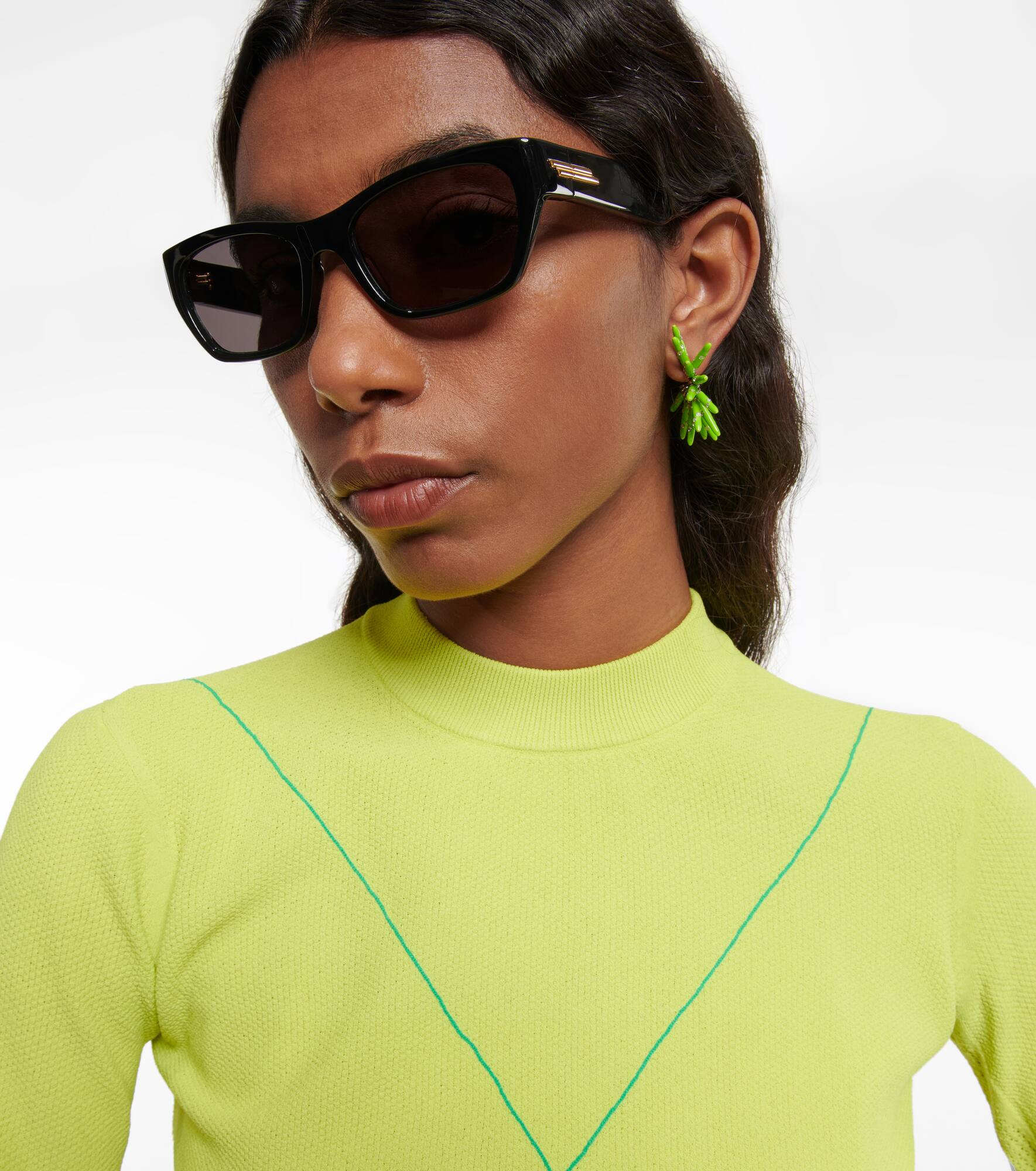 Rectangular acetate sunglasses - 6