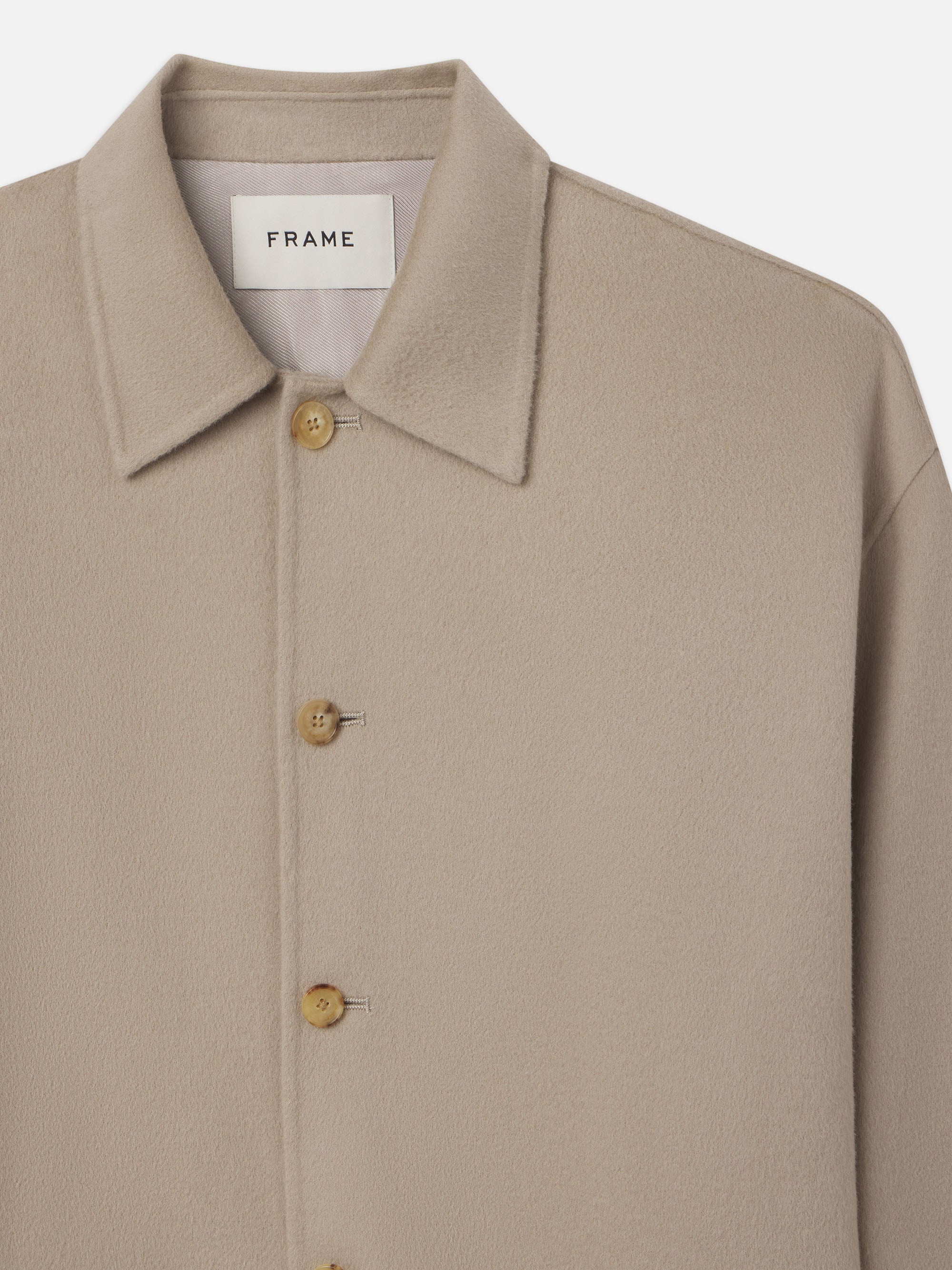 Double Face Shirt Jacket in Dove - 3