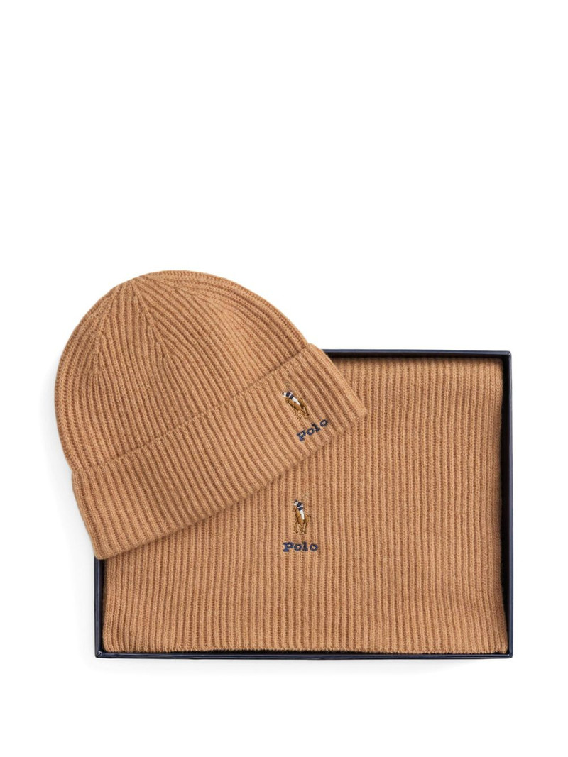 ribbed beanie and scarf set 3