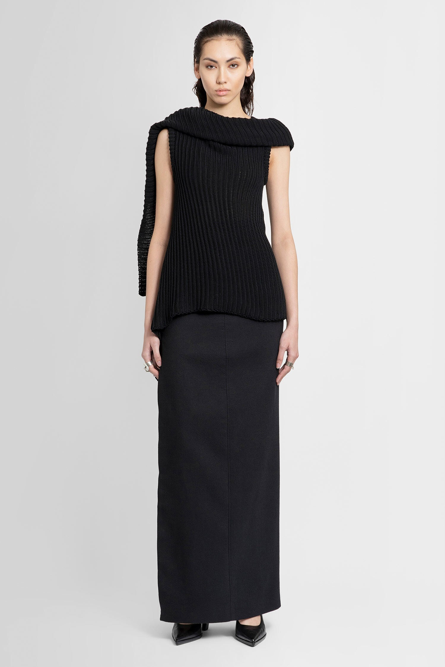 ANN DEMEULEMEESTER WOMAN BLACK TOPS - 4