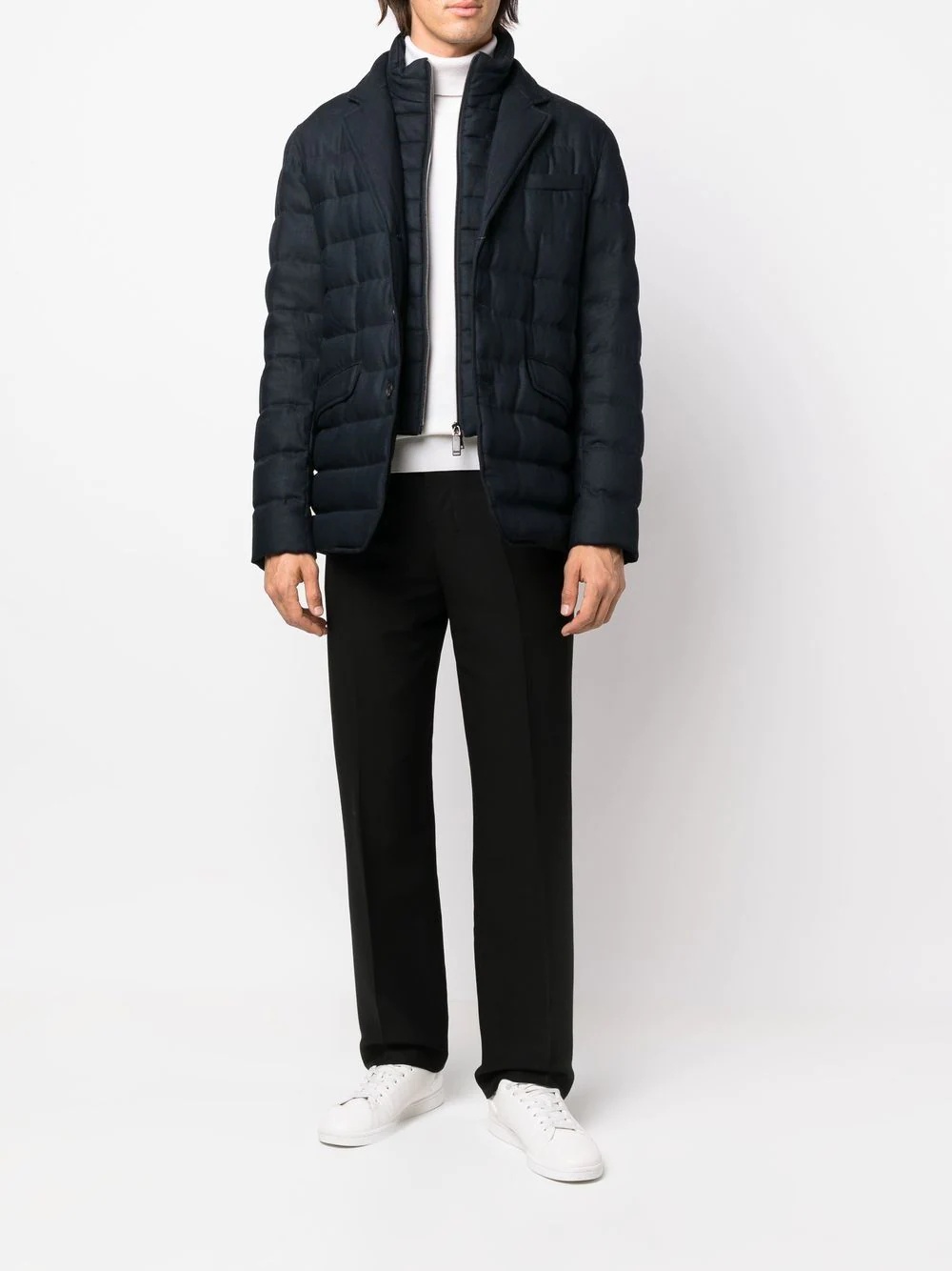 layered-design padded jacket - 2