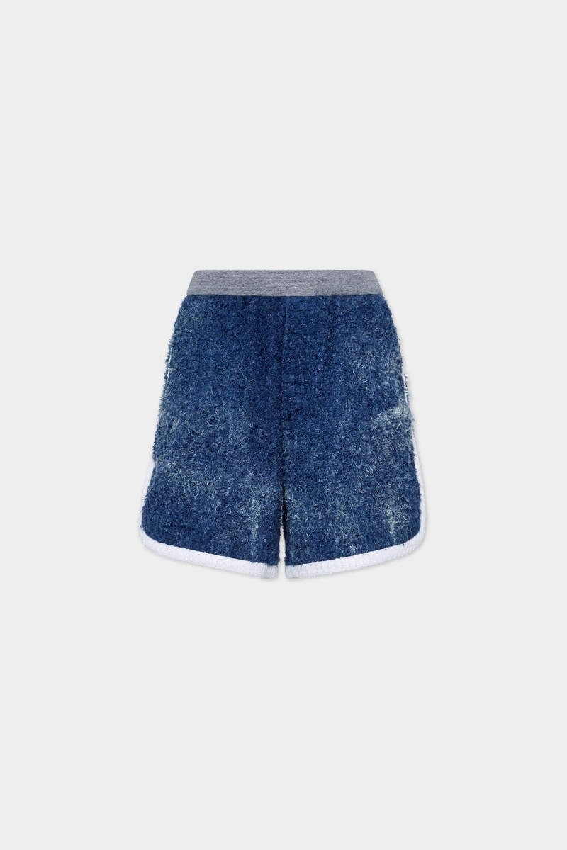 DENIM FUR SHORT PANTS - 1