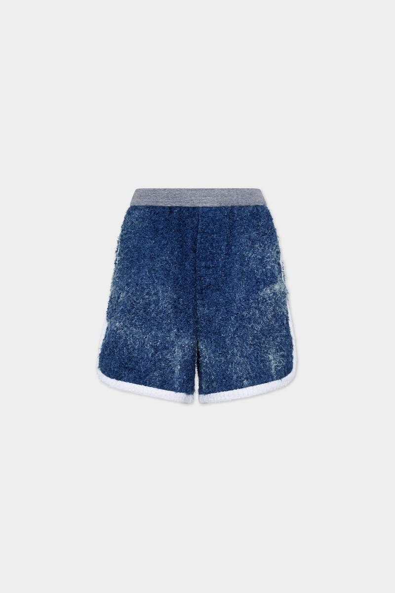 DENIM FUR SHORT PANTS 1