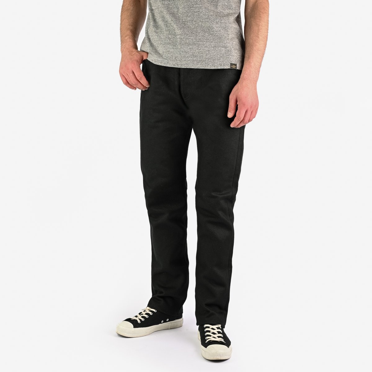 IH-888S-SB 21oz Selvedge Denim Medium/High Rise Tapered Cut - Superblack Non-Fade - 2