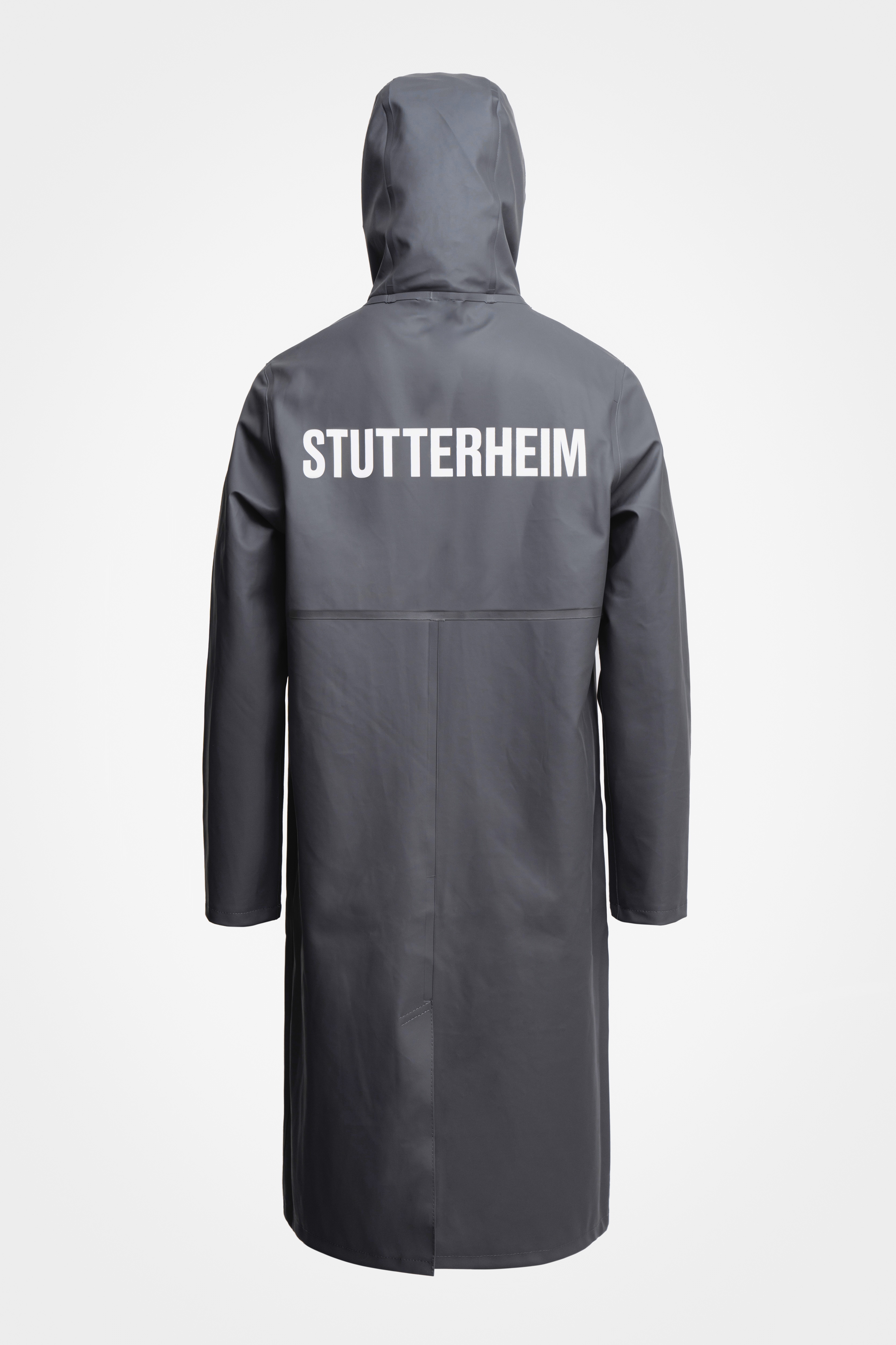 Stockholm Long Print Raincoat Charcoal - 6
