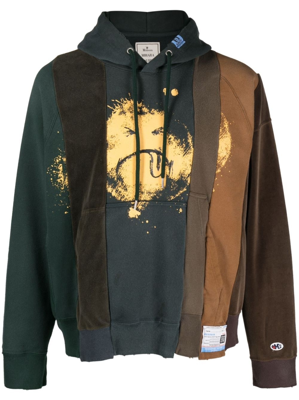 【MIHARAYASUHIRO】PATCHWORK フーディー Maison MIHARAYASUHIRO graphic-print patchwork hoodie