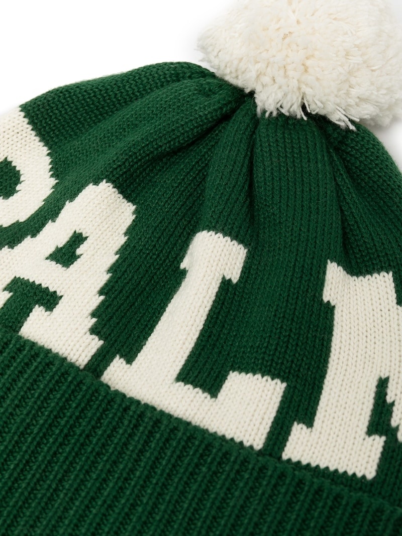 intarsia logo beanie - 2