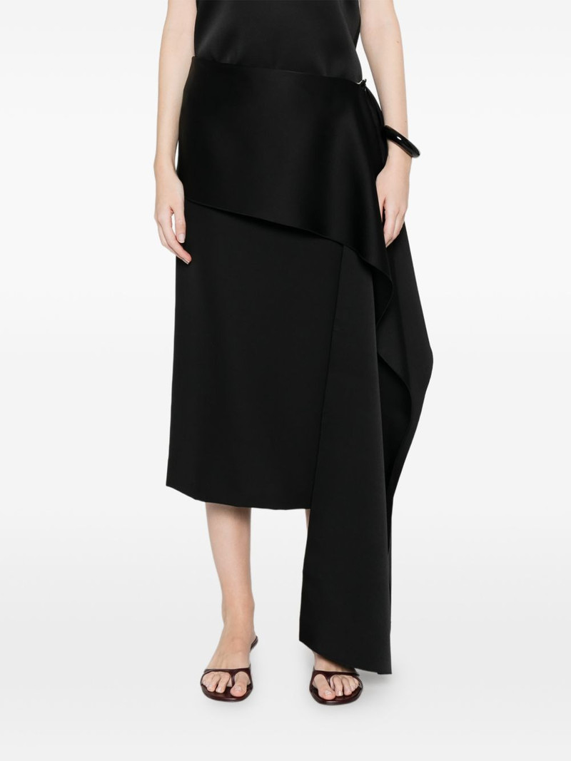 asymmetric-draped midi skirt 3