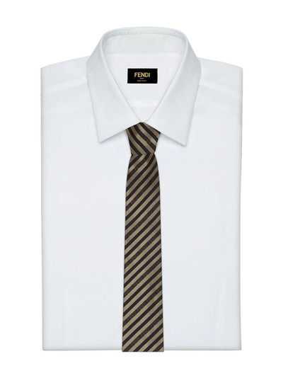 FENDI striped pattern necktie outlook