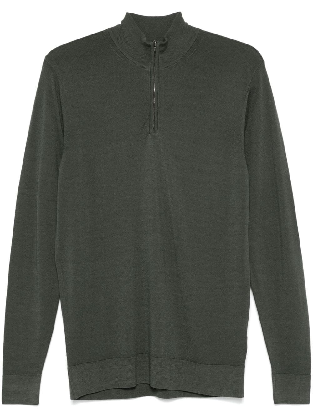 merino-wool half-zip sweater - 1