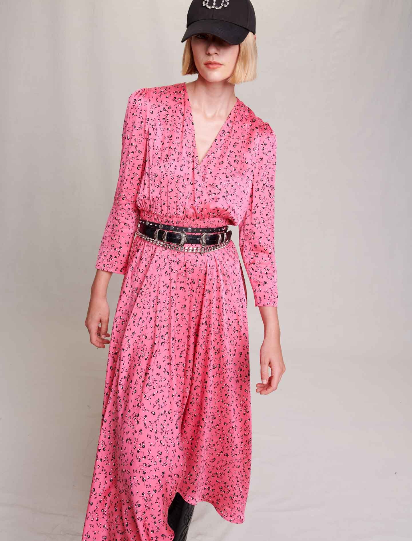 Floral print midi-length dress - 6