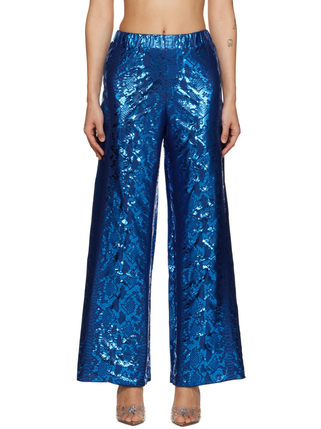 Blue Python Trousers - 1