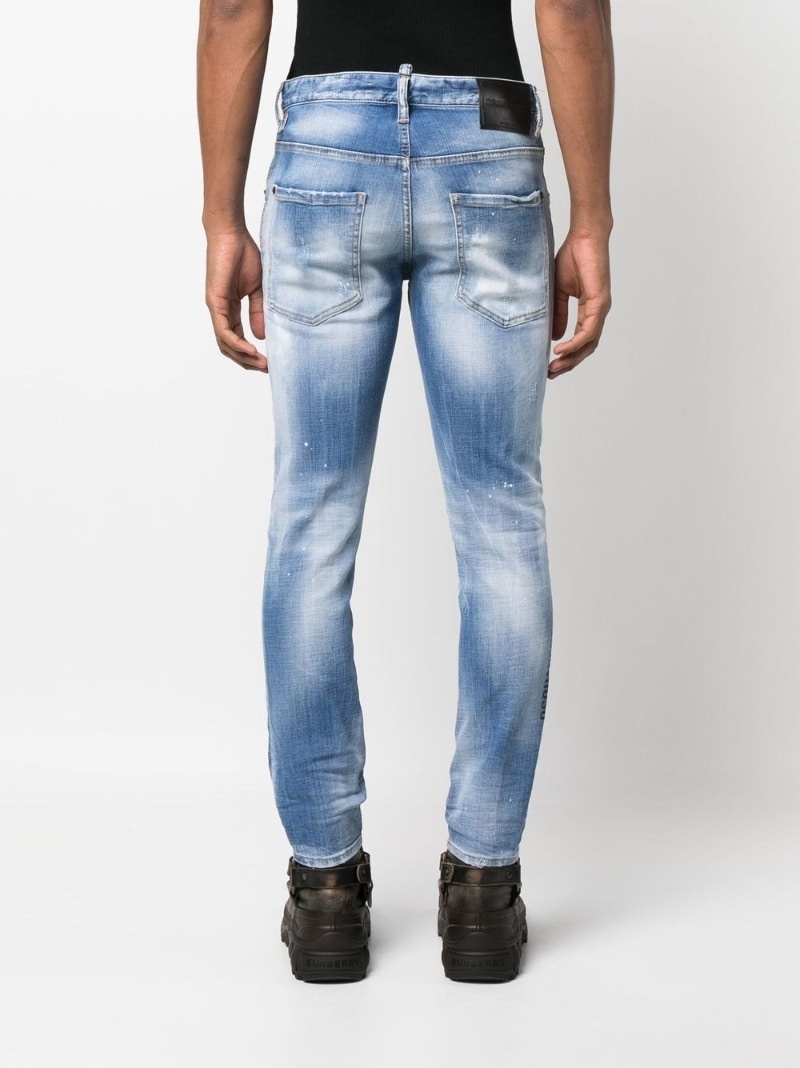 Icon printed slim-cut jeans - 4