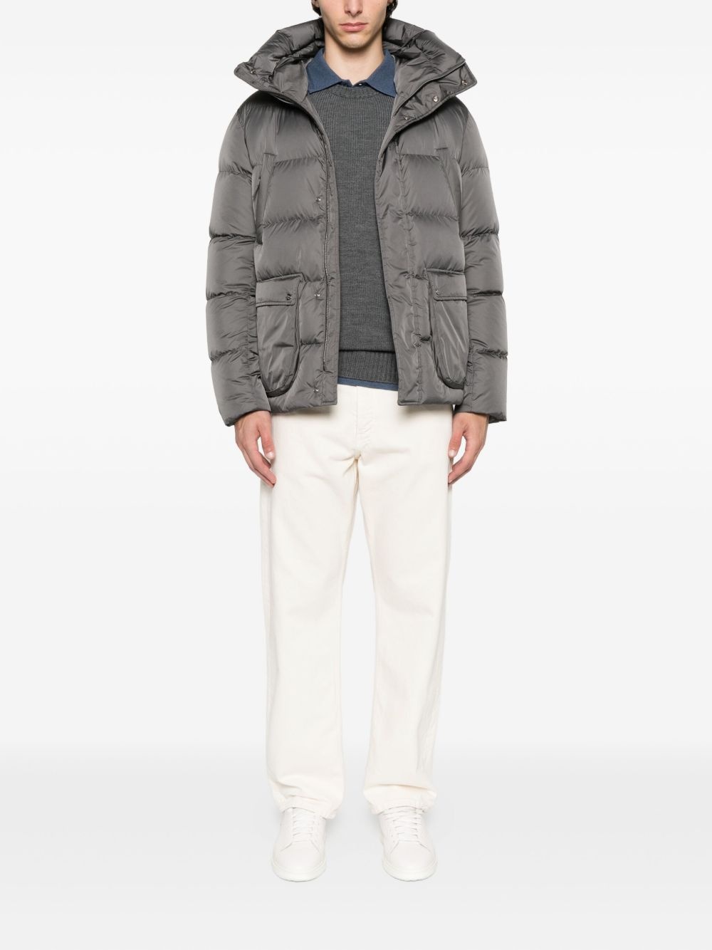 hooded quilted jacket - 2