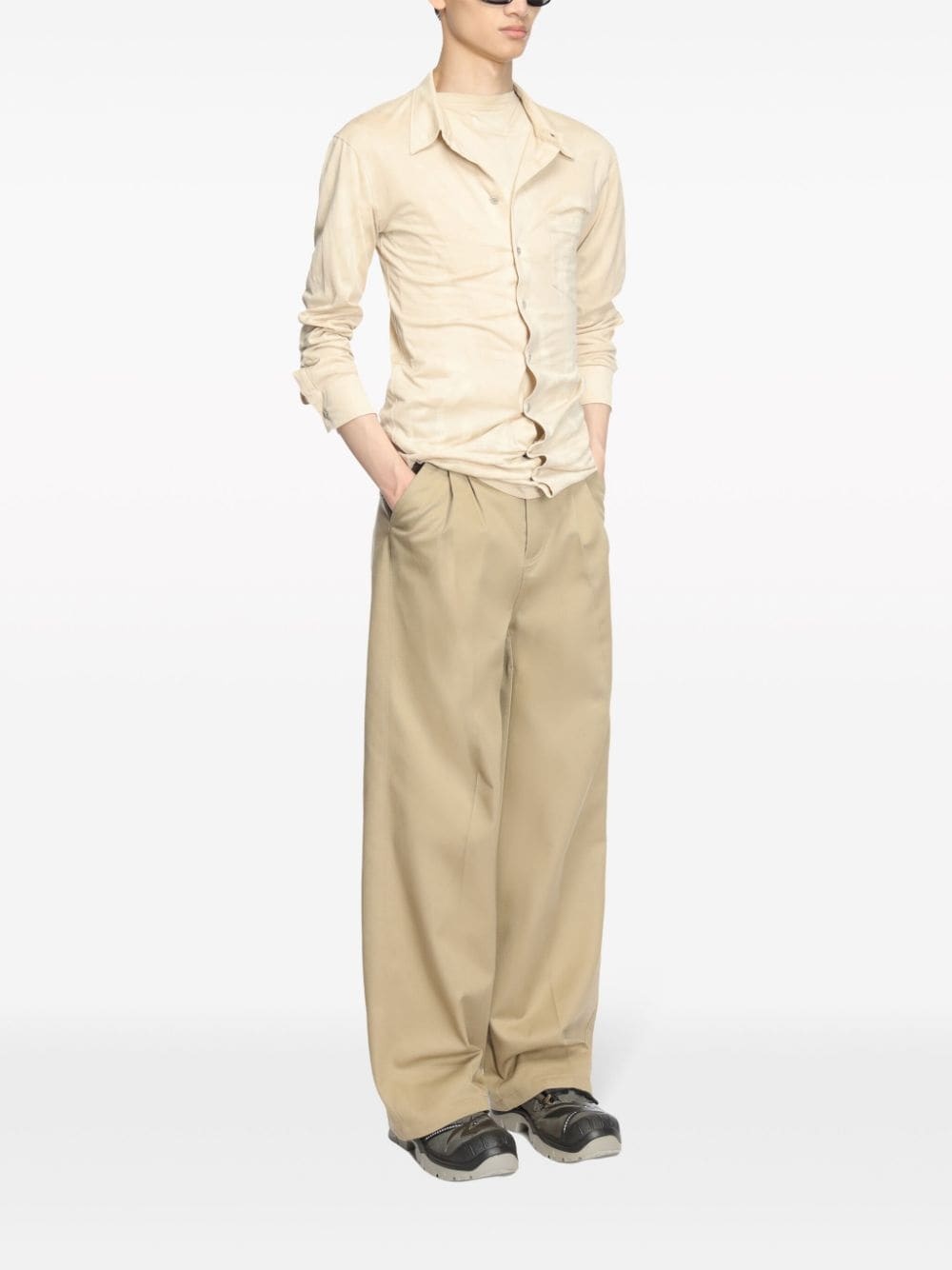 asymmetric cotton shirt - 3