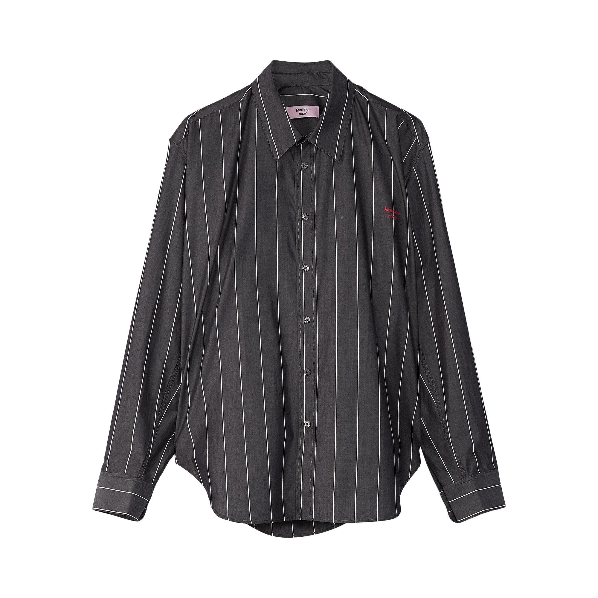 Martine Rose Pulled Neck Long-Sleeve Shirt 'Grey' - 1