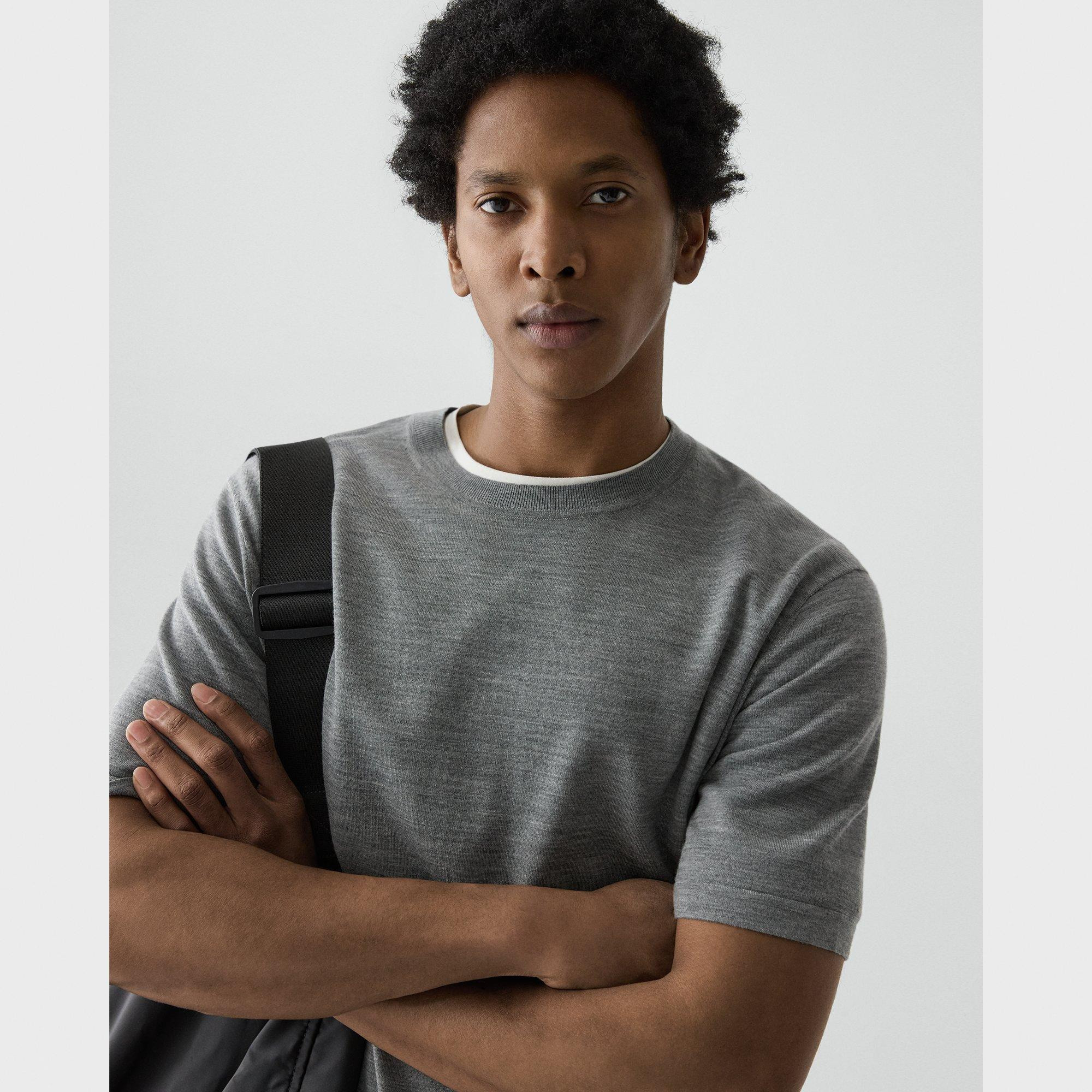 Relaxed Sweater Tee in Regal Wool - 5